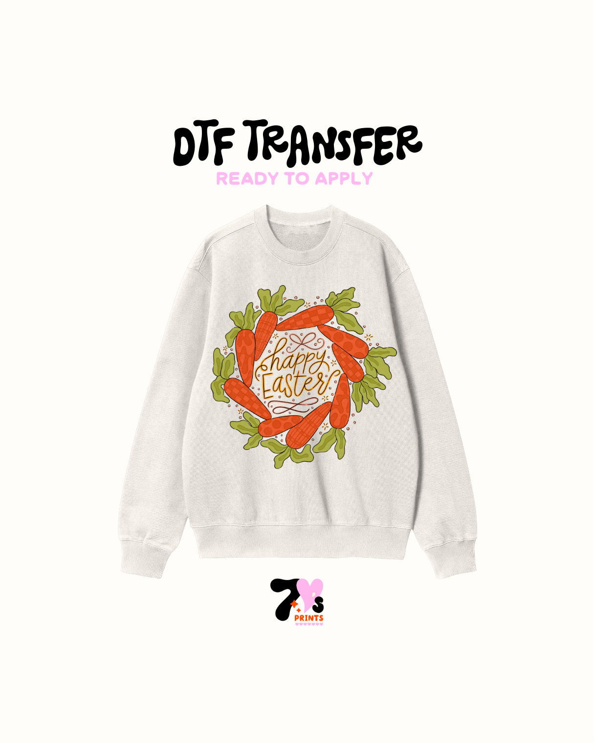 Happy Easter carrots - DTF Transfers