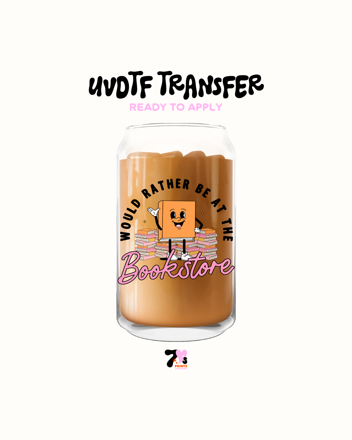 Would rather be at the bookstore - UVDTF Decal
