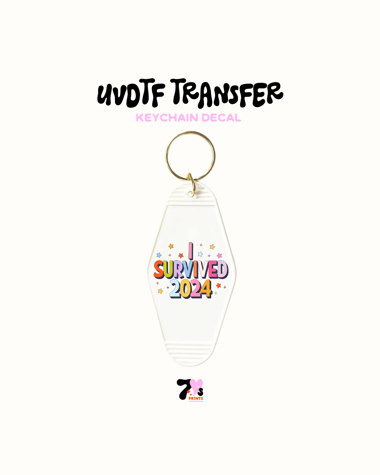I survived 2024- UVDTF Keychain