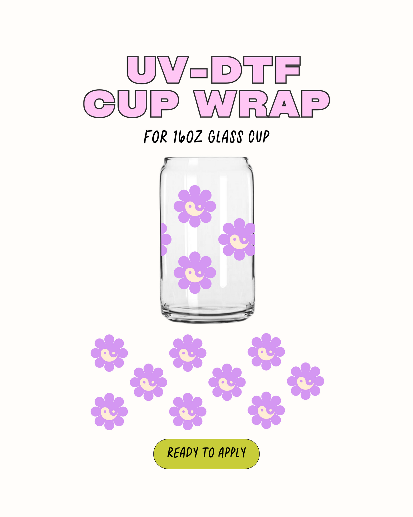 Flor de Ying Yang - UV DTF