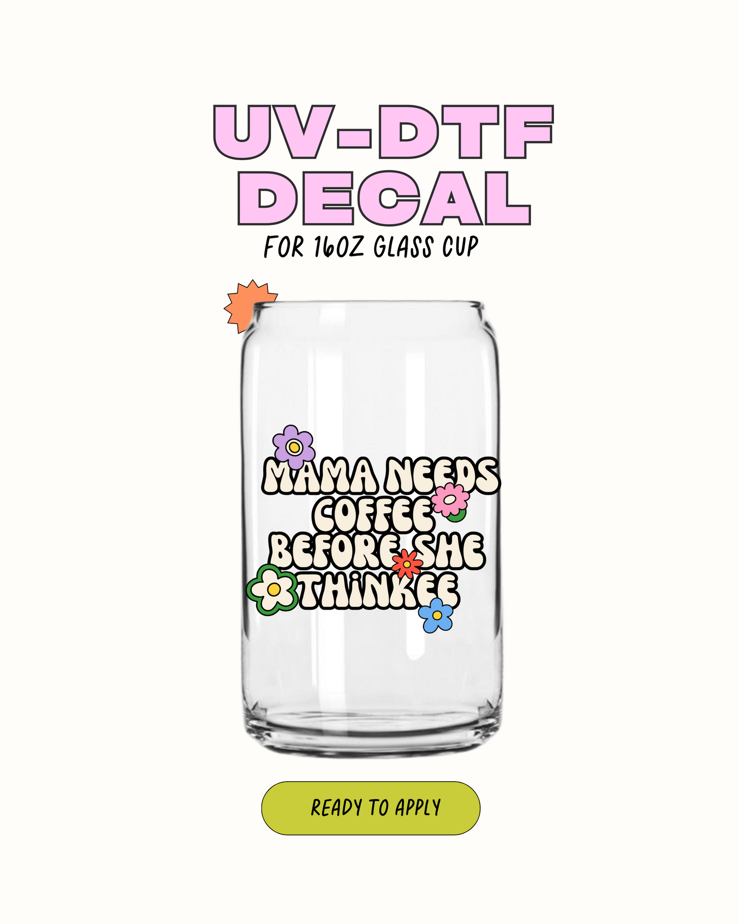 Mamá necesita café - UVDTF