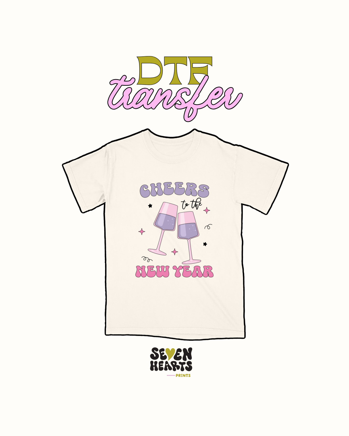 Cheers new year - DTF Transfer