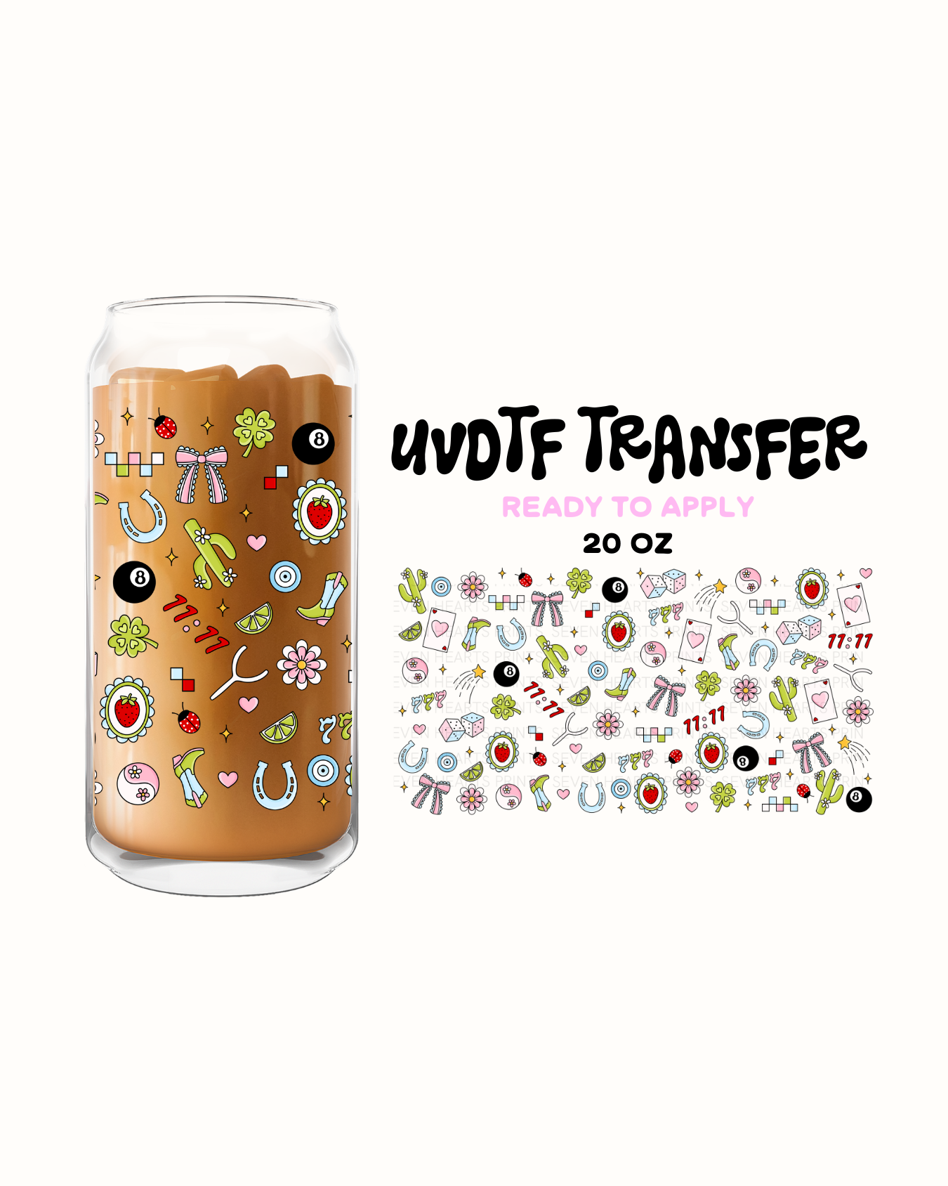 Lucky 11:11- UVDTF 20oz Cup Wrap