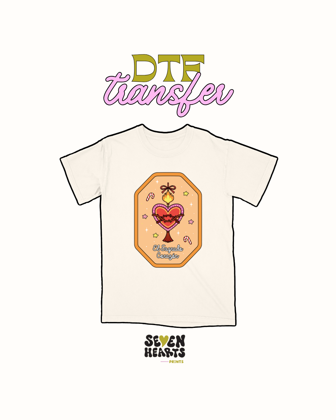 El sagrado corazon- DTF Transfer