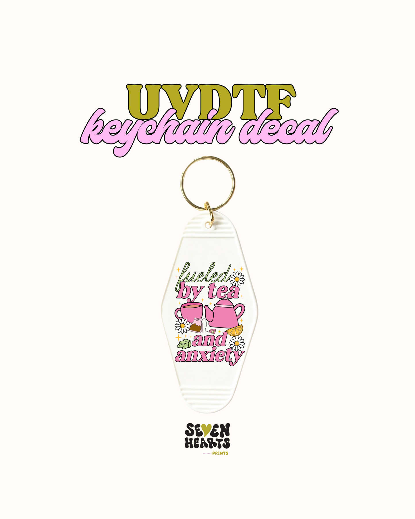 Fueled by tea - UVDTF Keychain