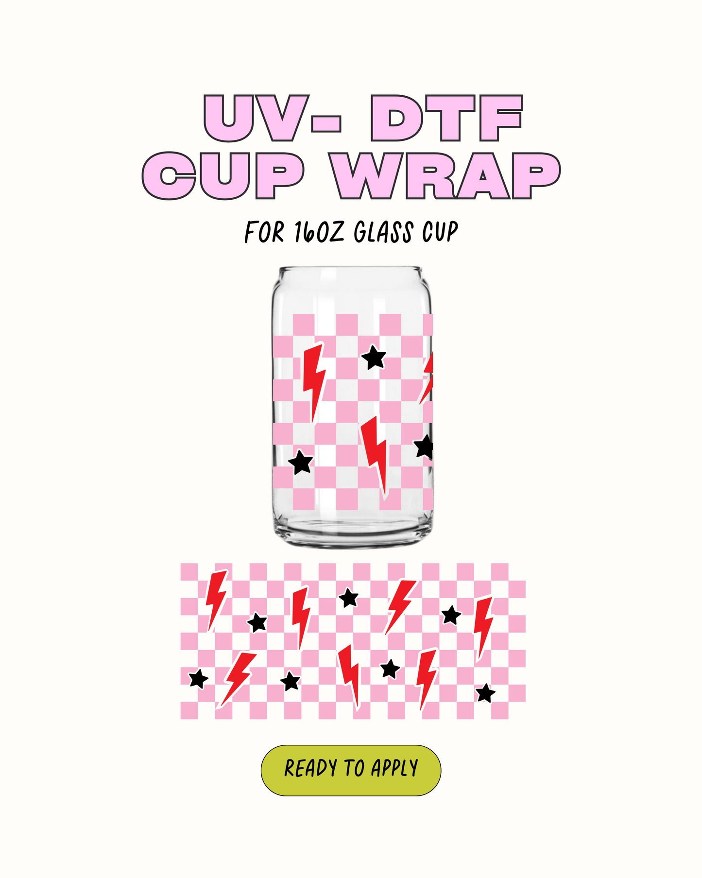 Chekered Lightning - UVDTF