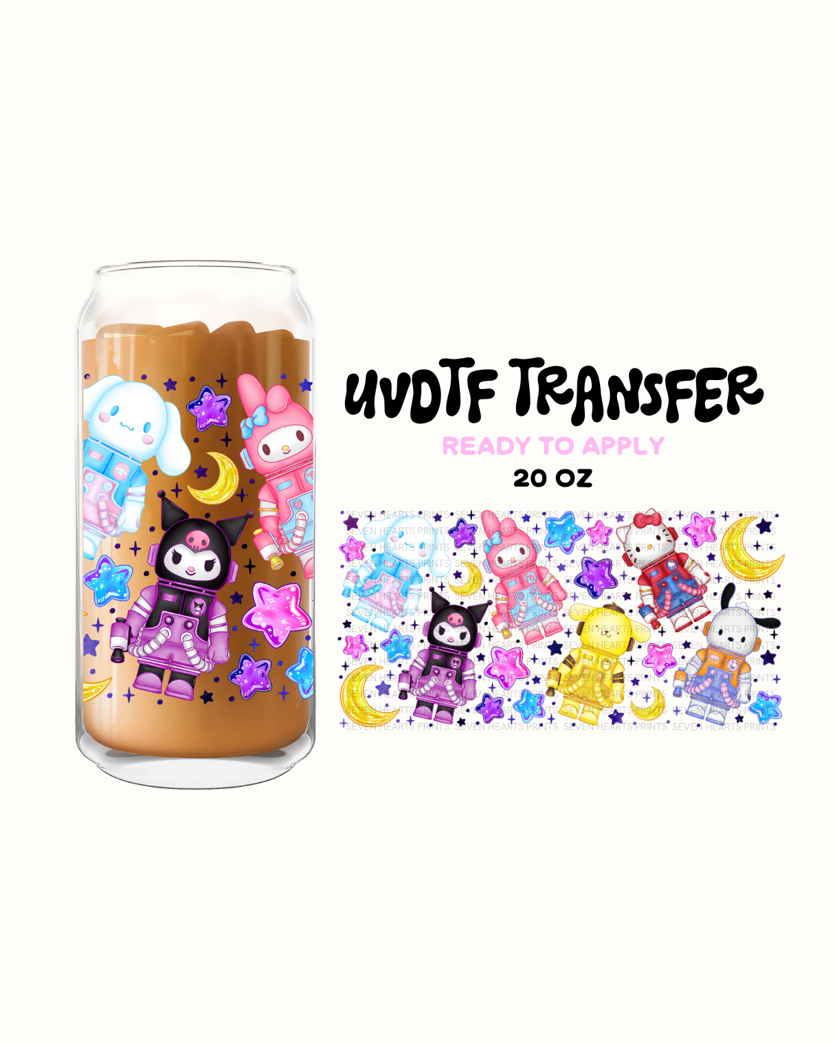 Kitty space - UVDTF 20oz Cup Wrap