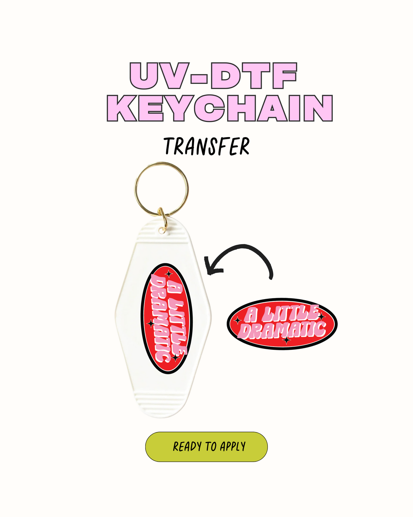 A little dramatic - UVDTF Keychain