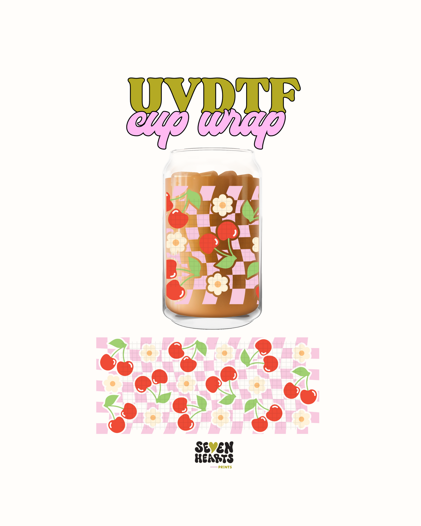 Cherry checkered - UVDTF