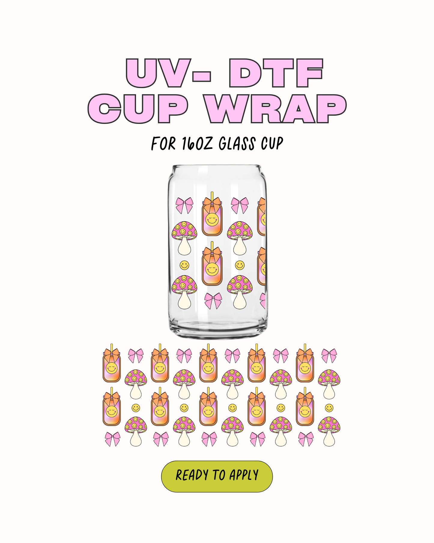 Mushies y café - UV DTF