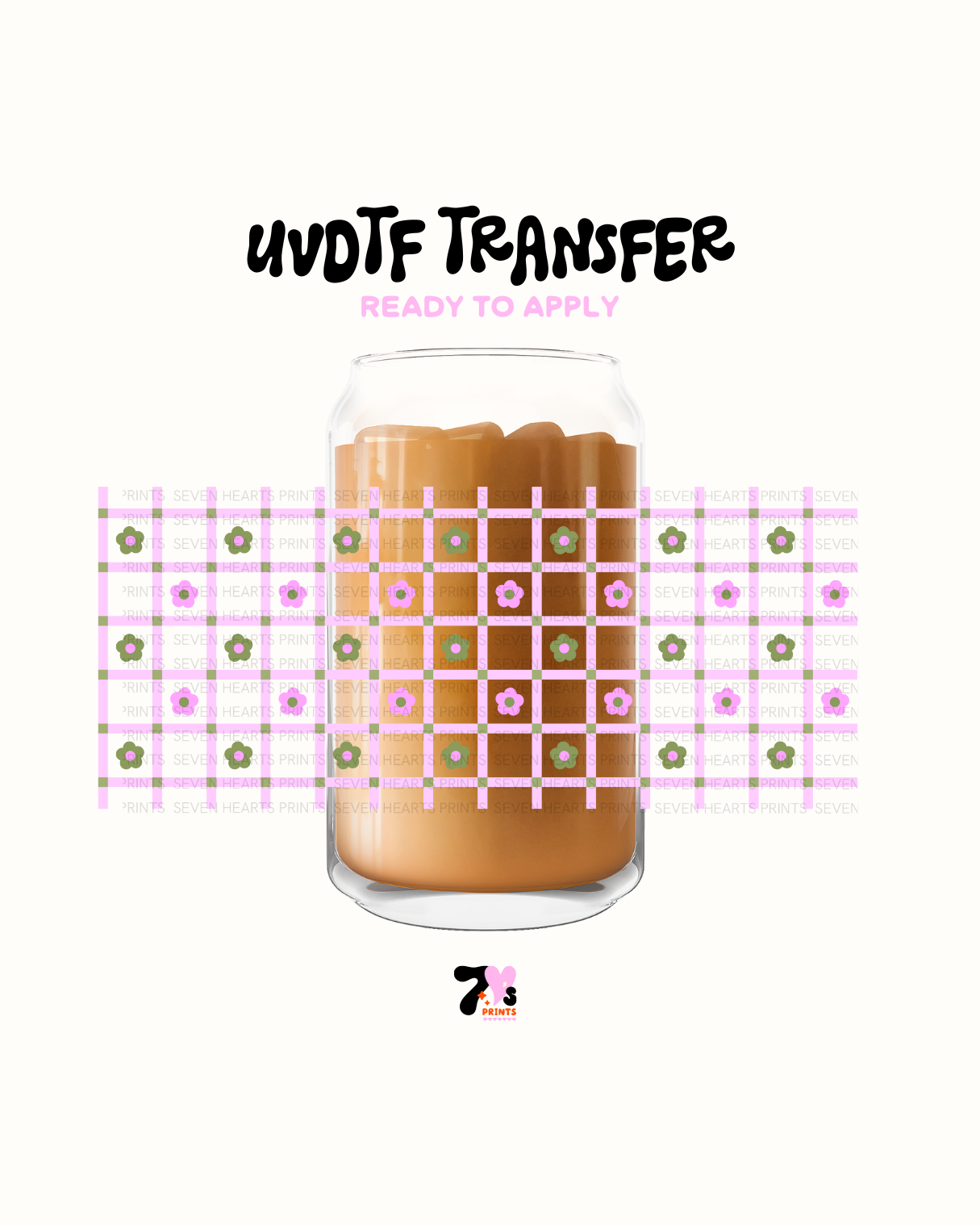 Checkers and flowers - UVDTF Wrap