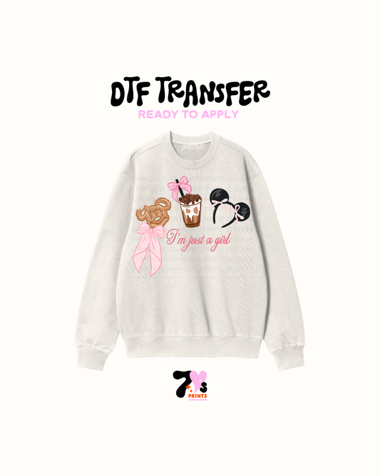 Im just a girl Park Snacks - DTF Transfers