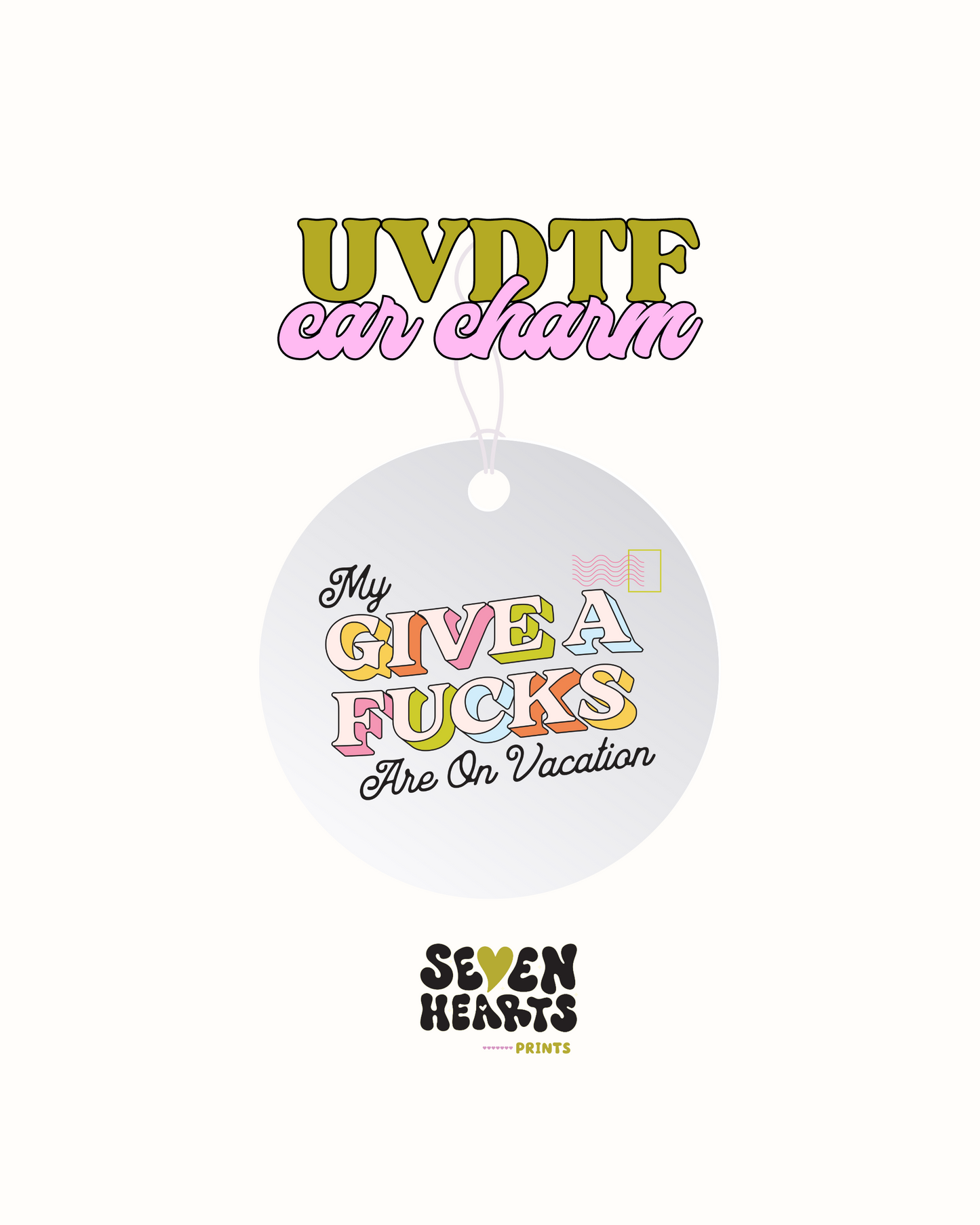 On vacation - Car Charm Decal