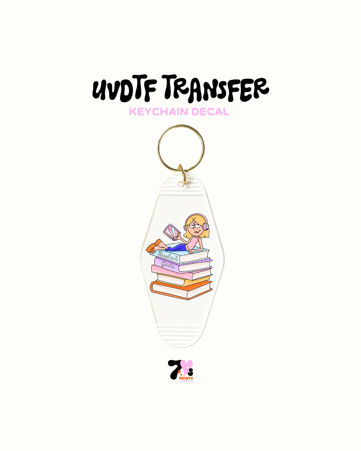Bookish girly - UVDTF Keychain