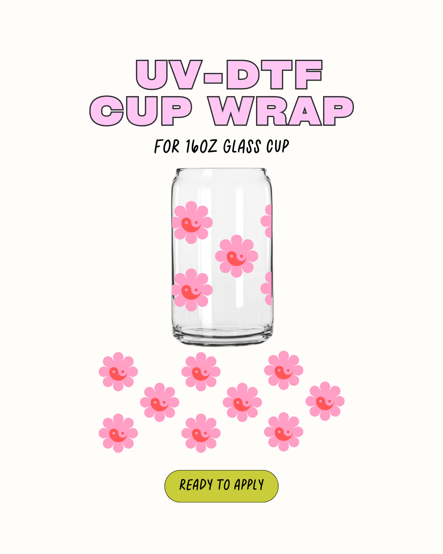 Flor de Ying Yang - UV DTF