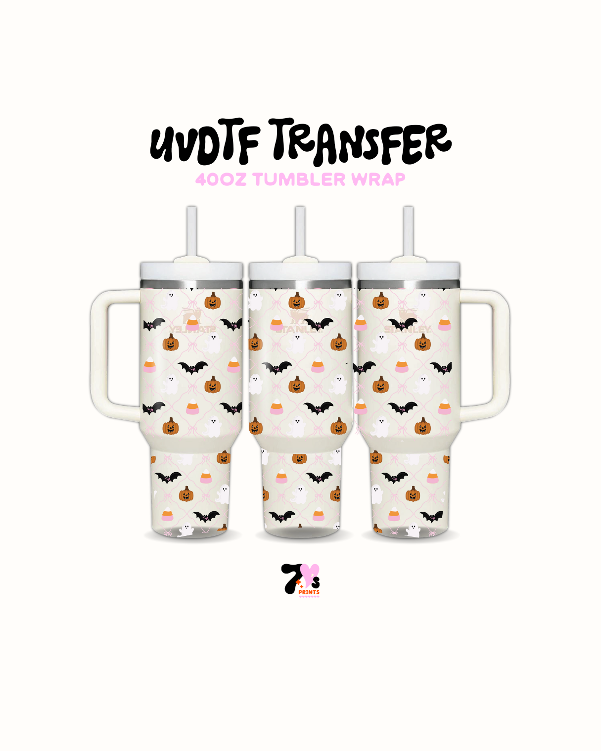 Bats and pumpkin candy - UVDTF Wrap