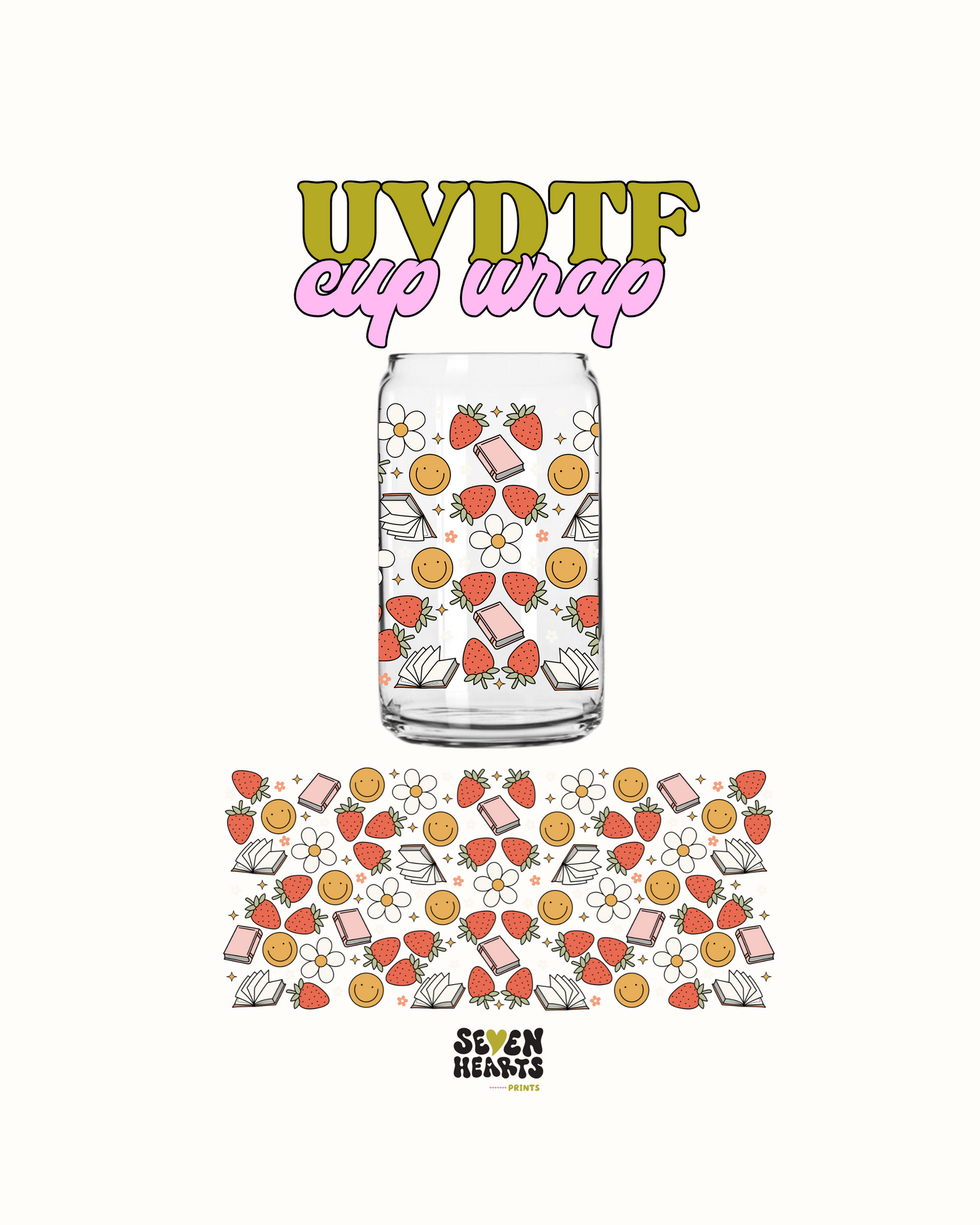 Libros y caras felices - UV DTF