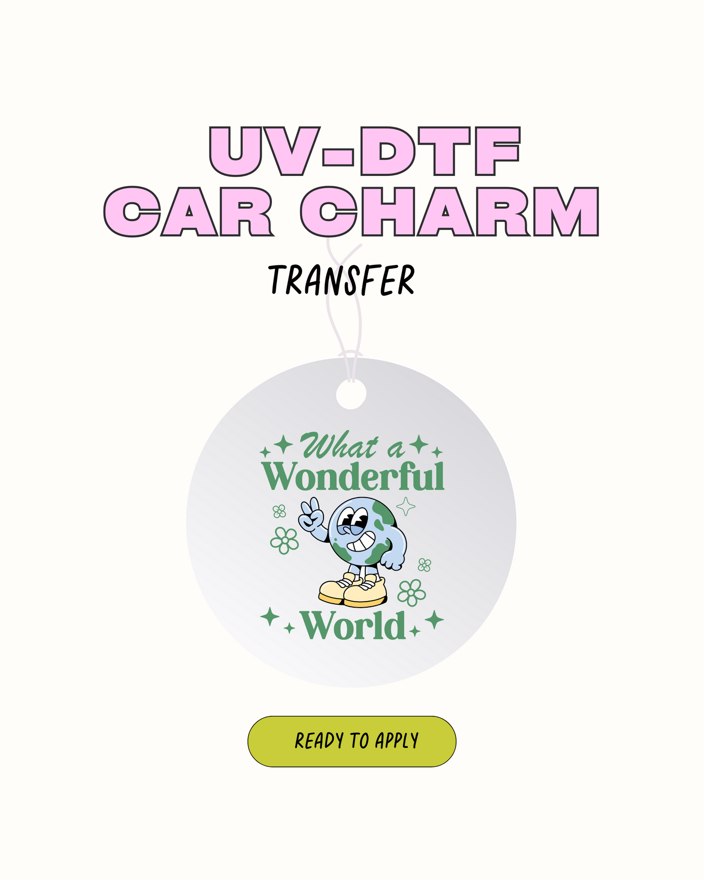 What a Wonderful World - Car Charm Decal