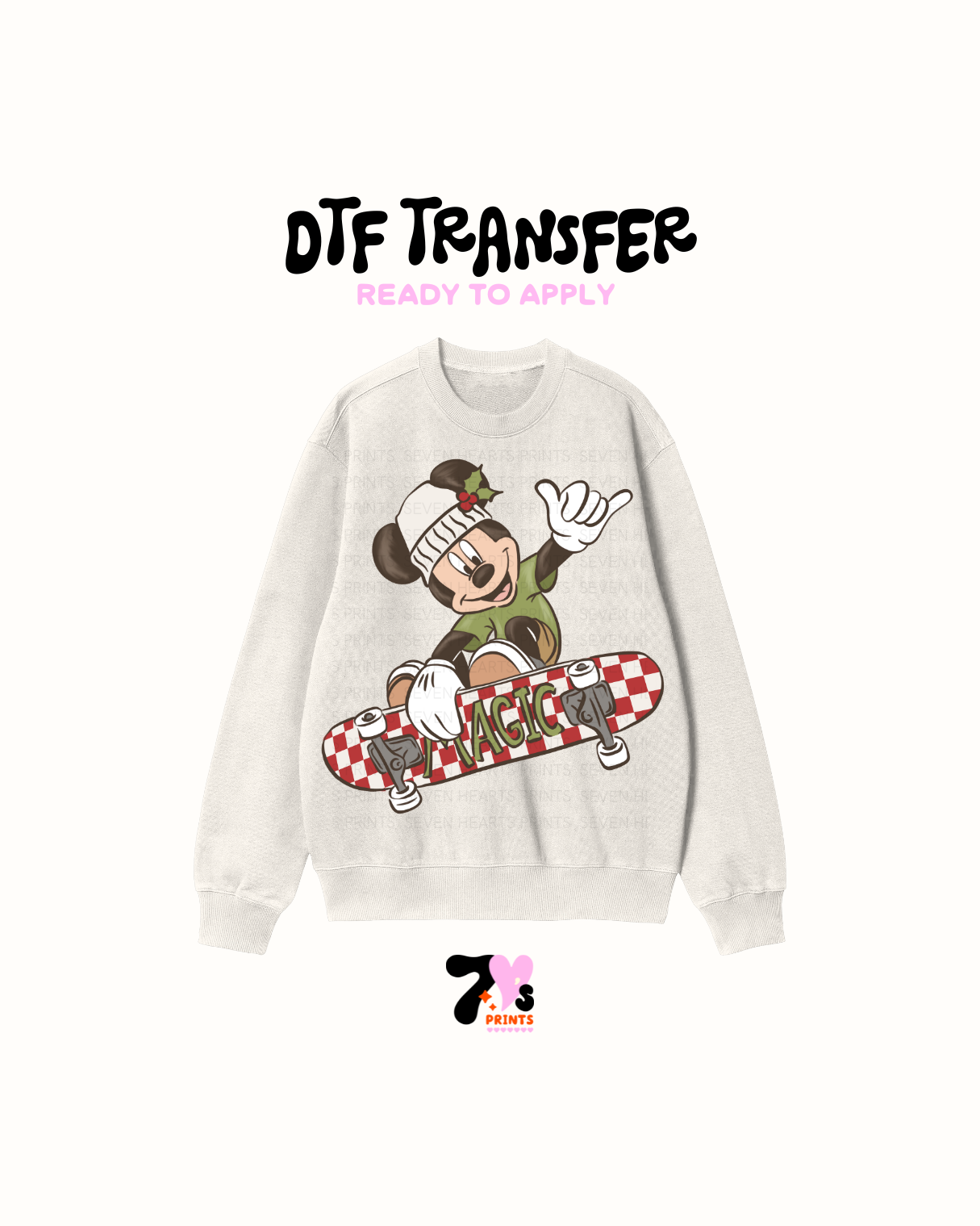 Xmas mouse skate - DTF Transfers