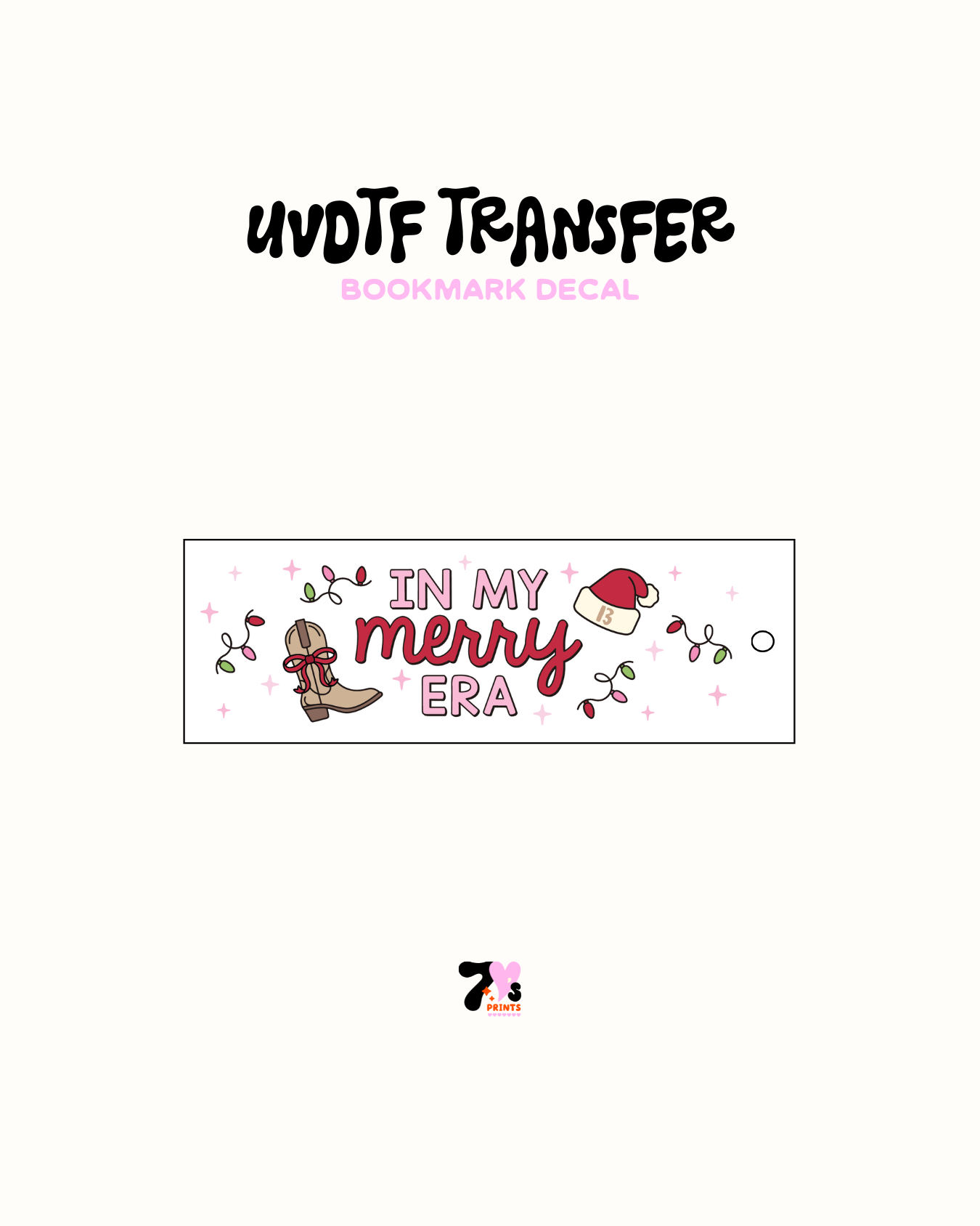In my Merry era - UVDTF Bookmark Decal