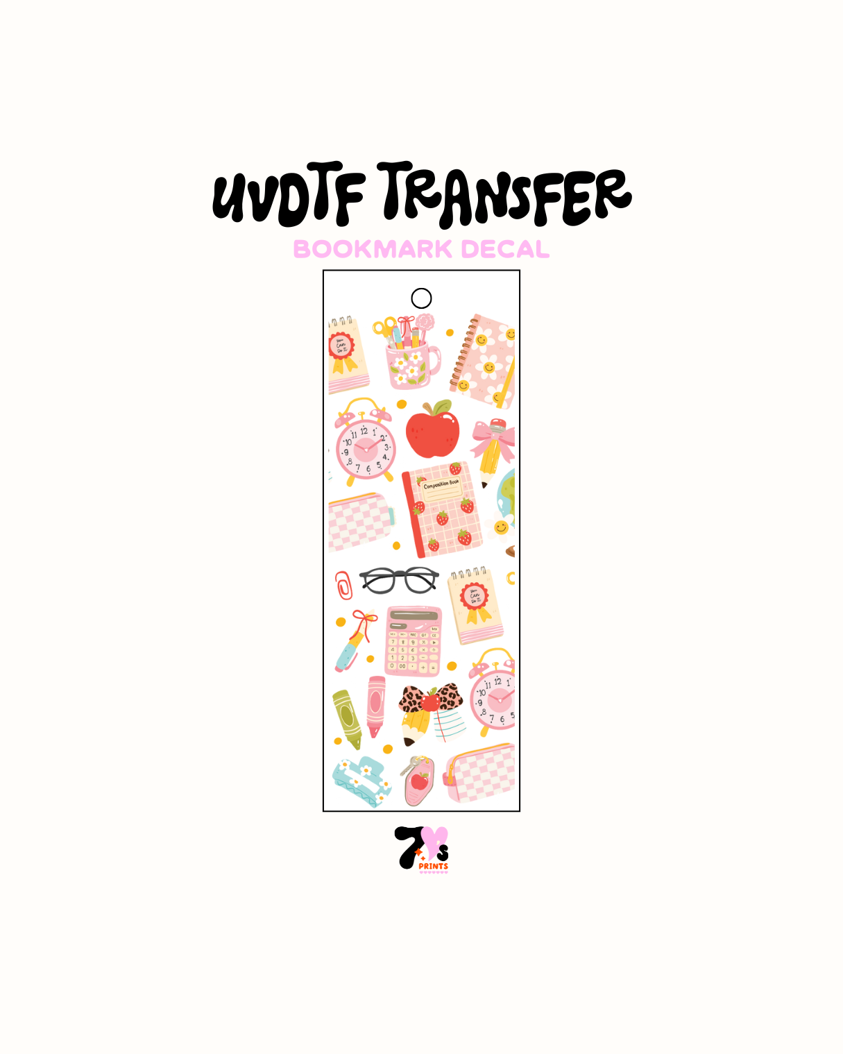 School stuff - UVDTF Bookmark Decal