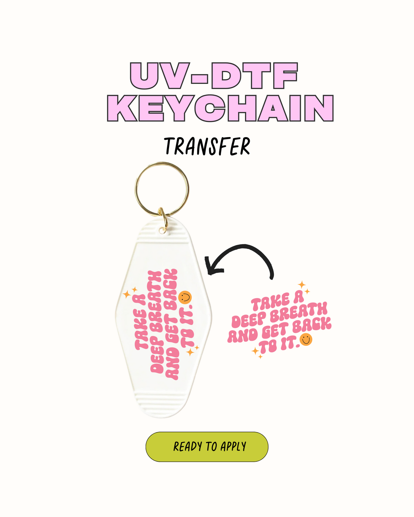 Get back at it - UVDTF Keychain