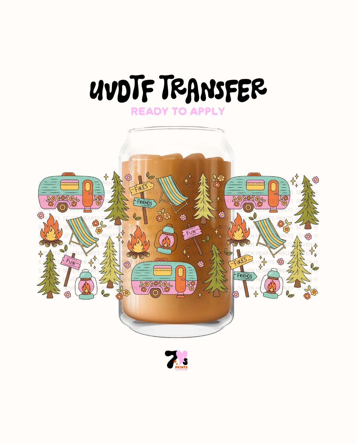 Fire and friends camping - UVDTF Wrap