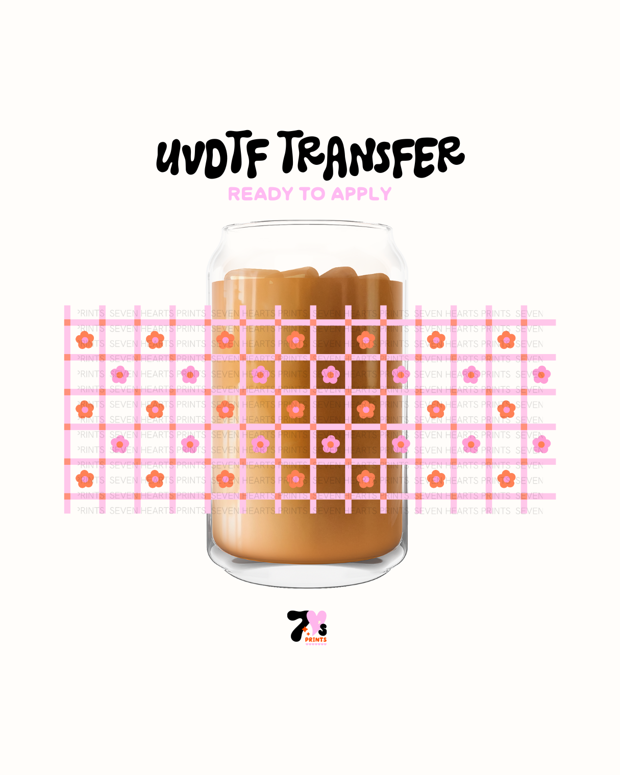 Checkers and flowers - UVDTF Wrap