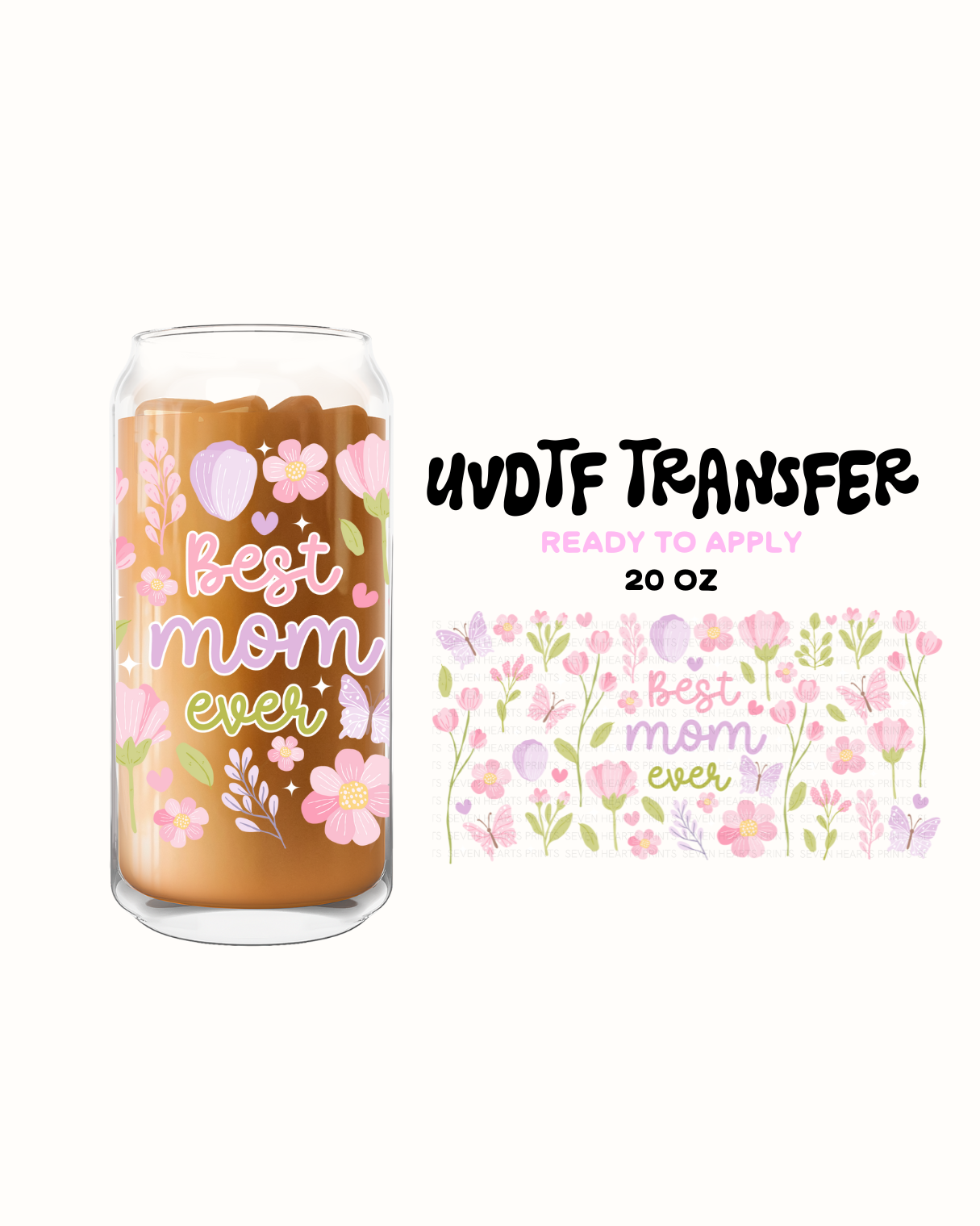 Best Mom - UVDTF 20oz Cup Wrap