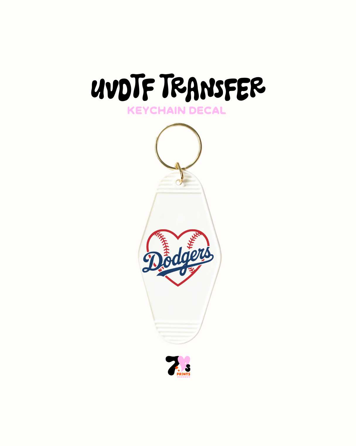 Dodgers Heart - UVDTF Keychain