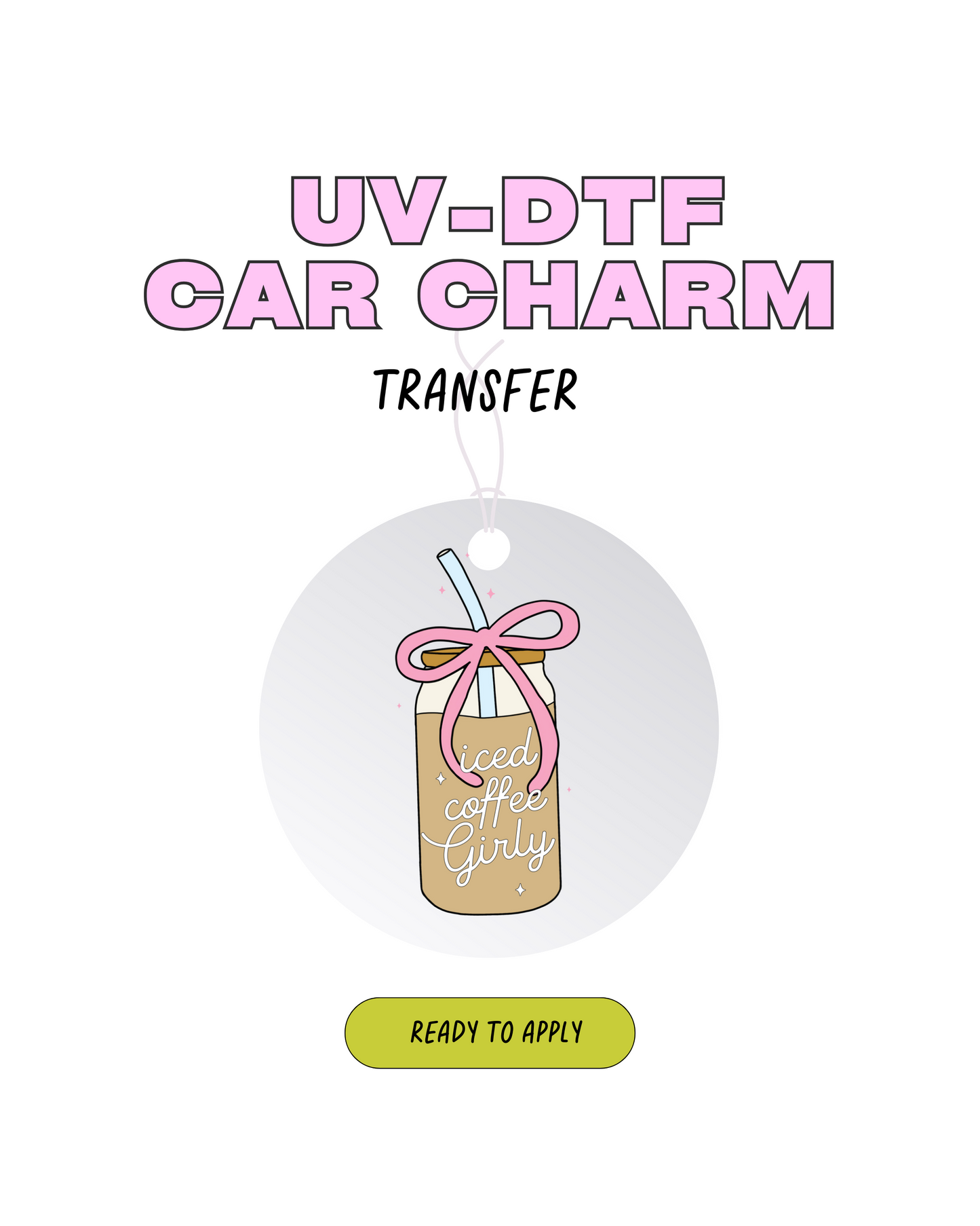 Iced coffee - Car Charm Decal