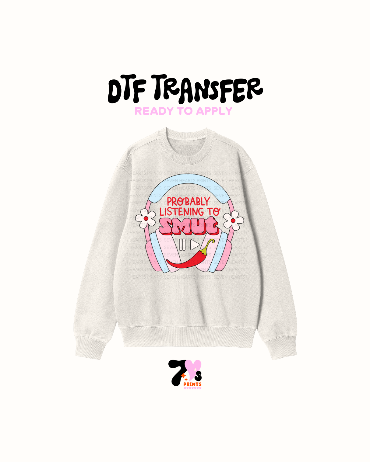 Probably listening to smug DTF Transfers