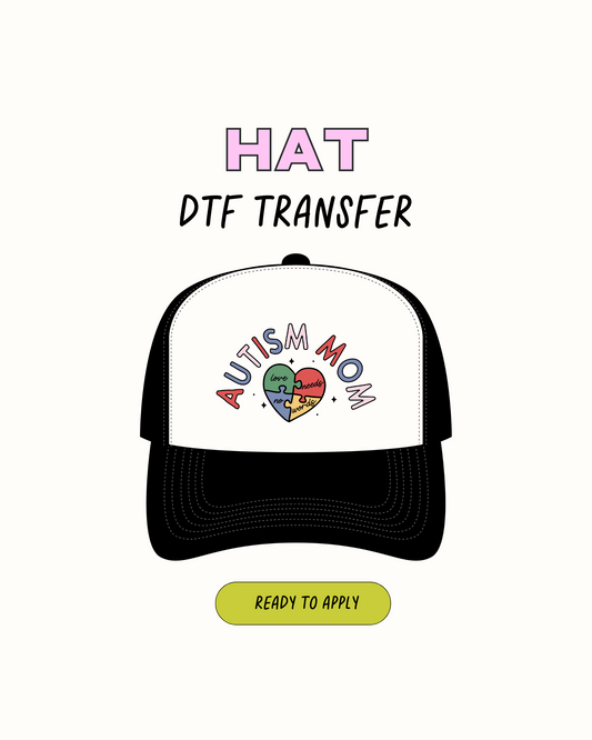 Mamá con autismo - Transferencias de sombreros DTF