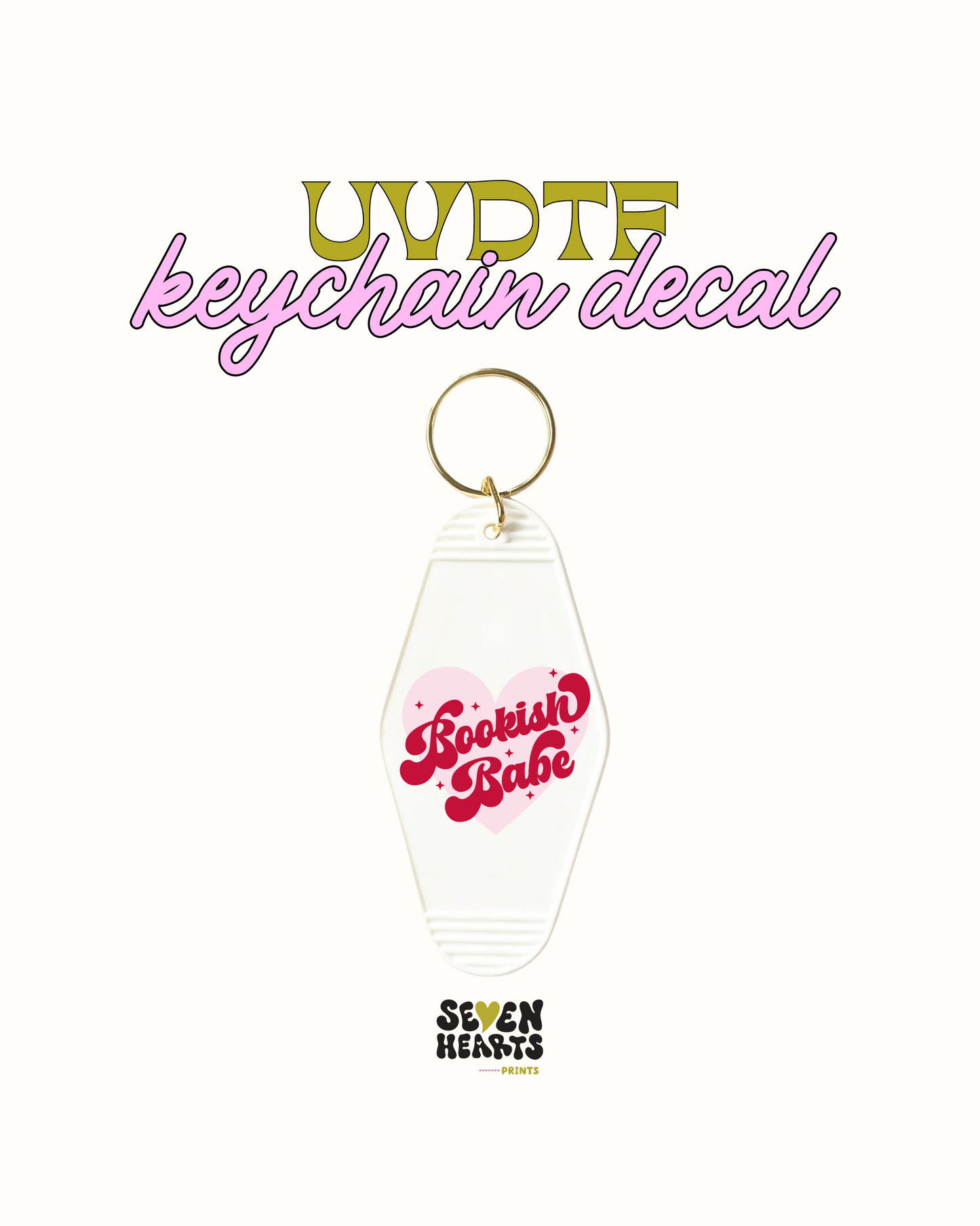 Bookish babe - UVDTF Keychain