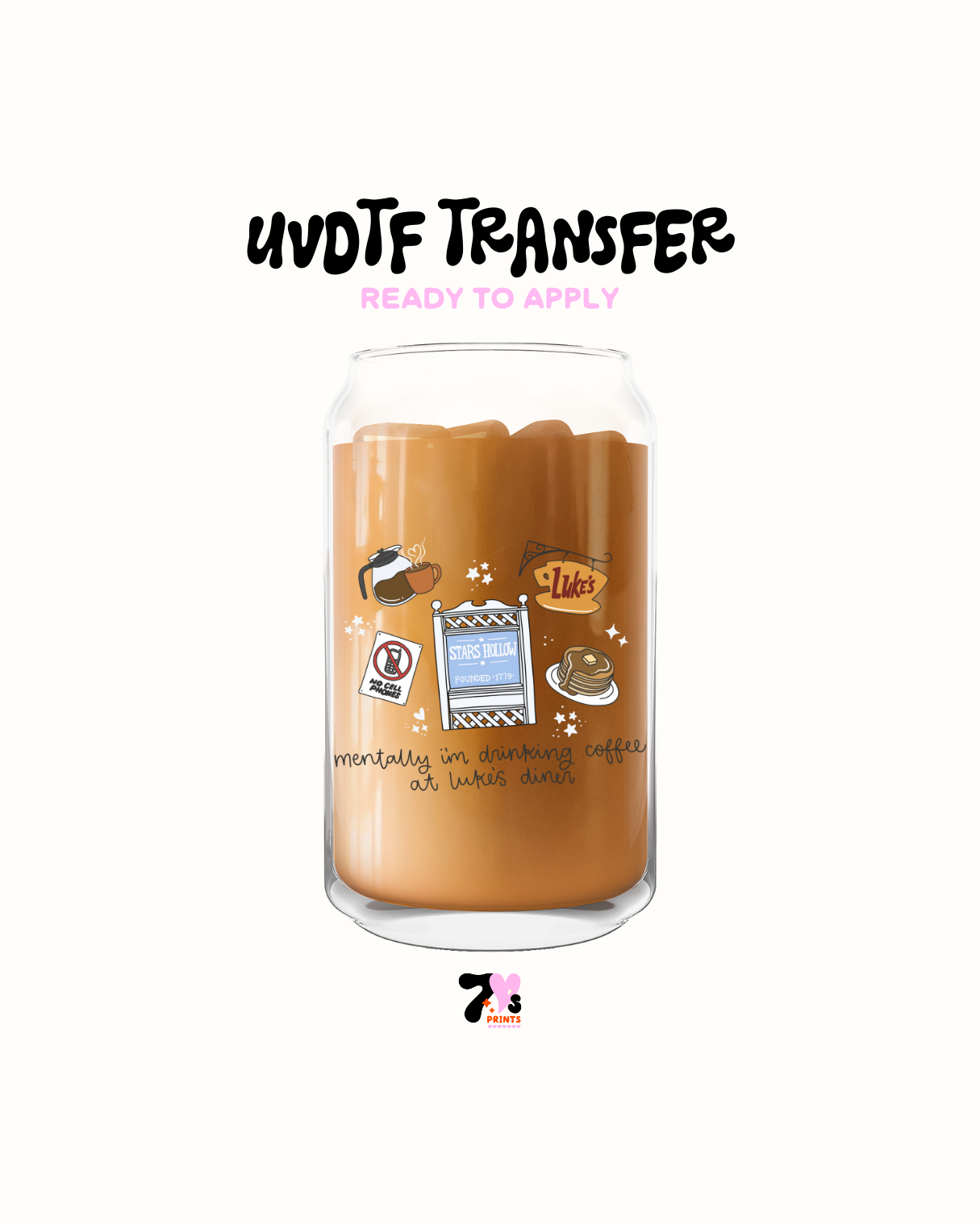 mentally drinking coffee at lukes diner - UVDTF Decal