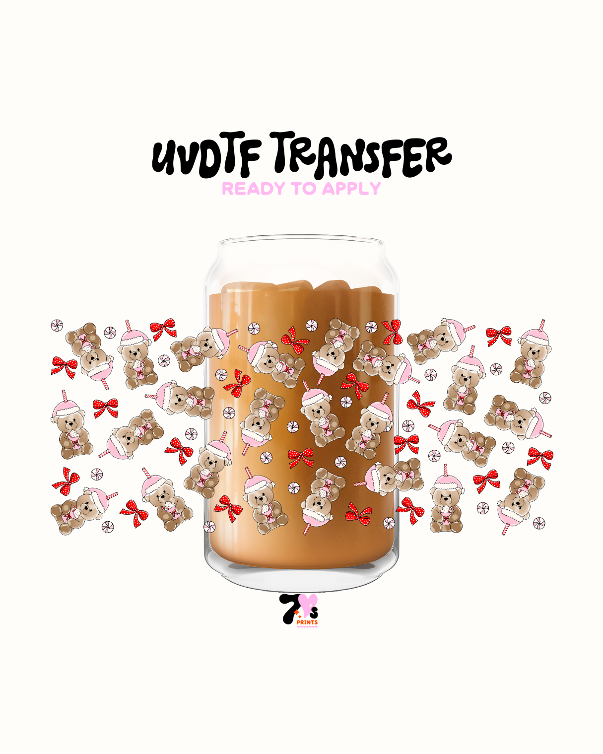 Pink bear - UVDTF Wraps