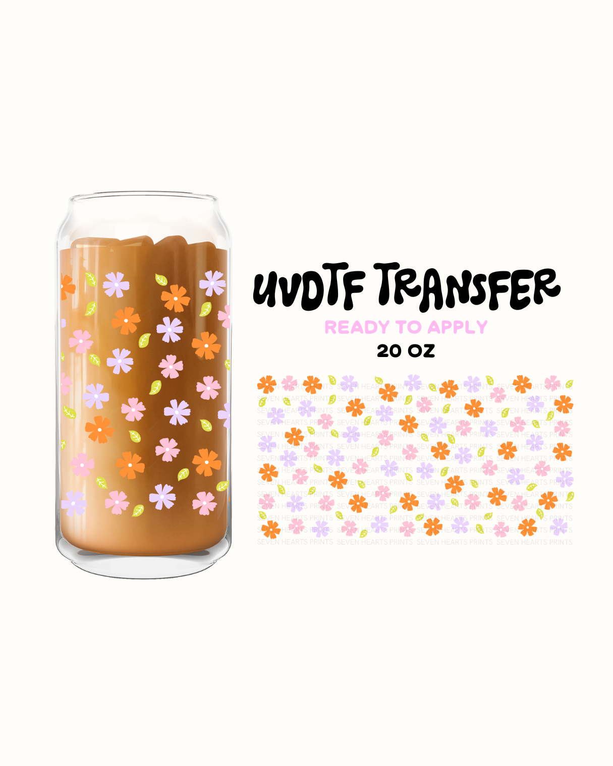 Cute Flowers   - UVDTF 20oz Cup Wrap