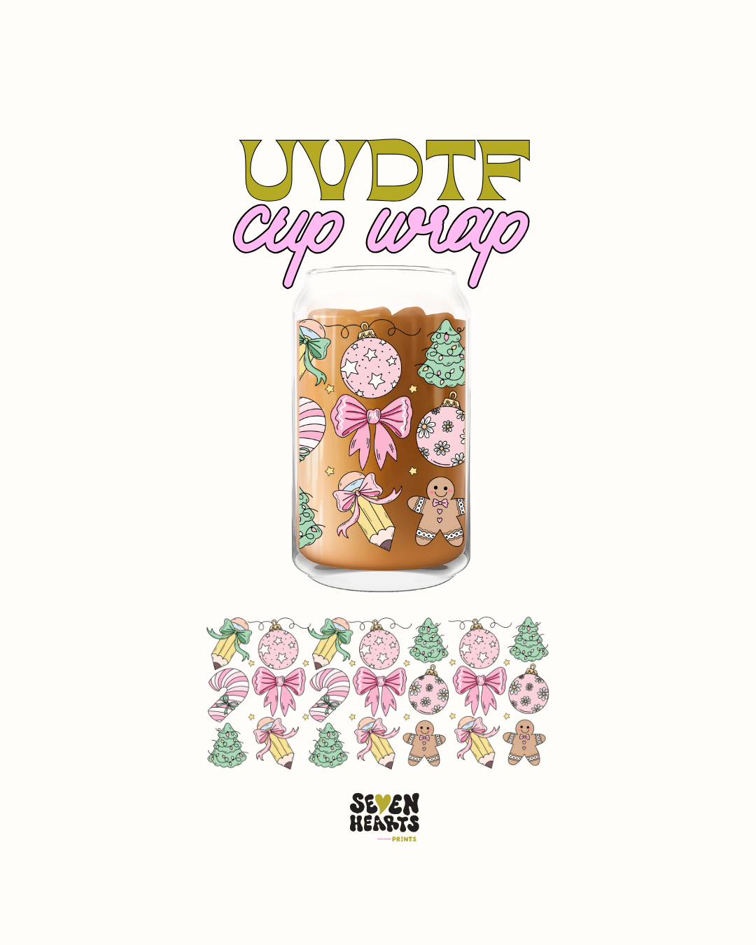 X mas pencils - UVDTF Cup Wrap