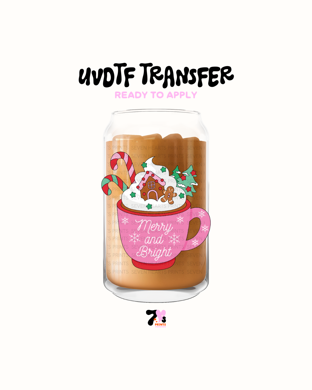 Merry and bright - UVDTF Decal