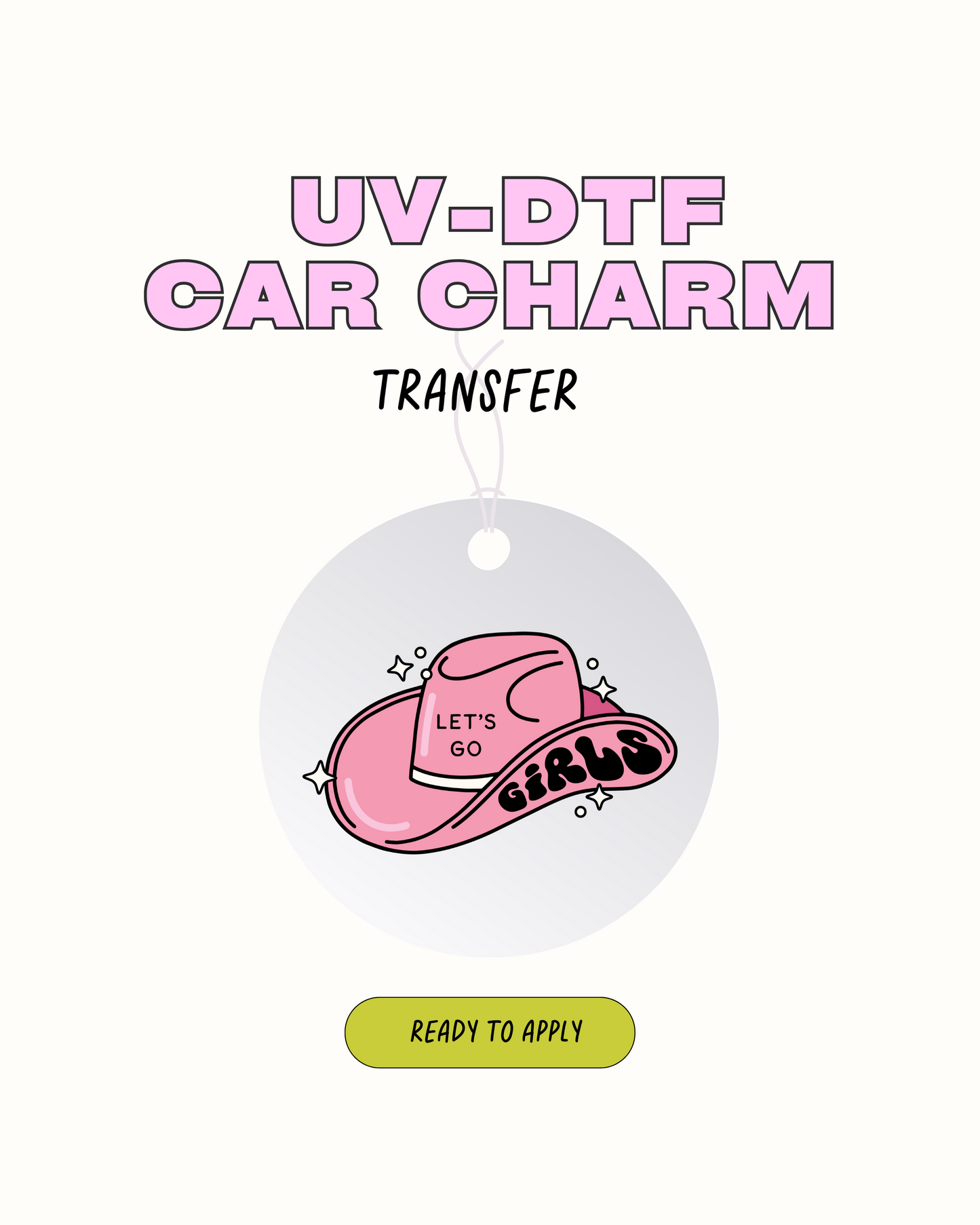 Lets go Girls - Car Charm Decal