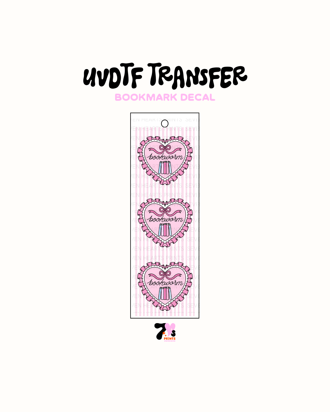 Bookworm - UVDTF Bookmark Decal