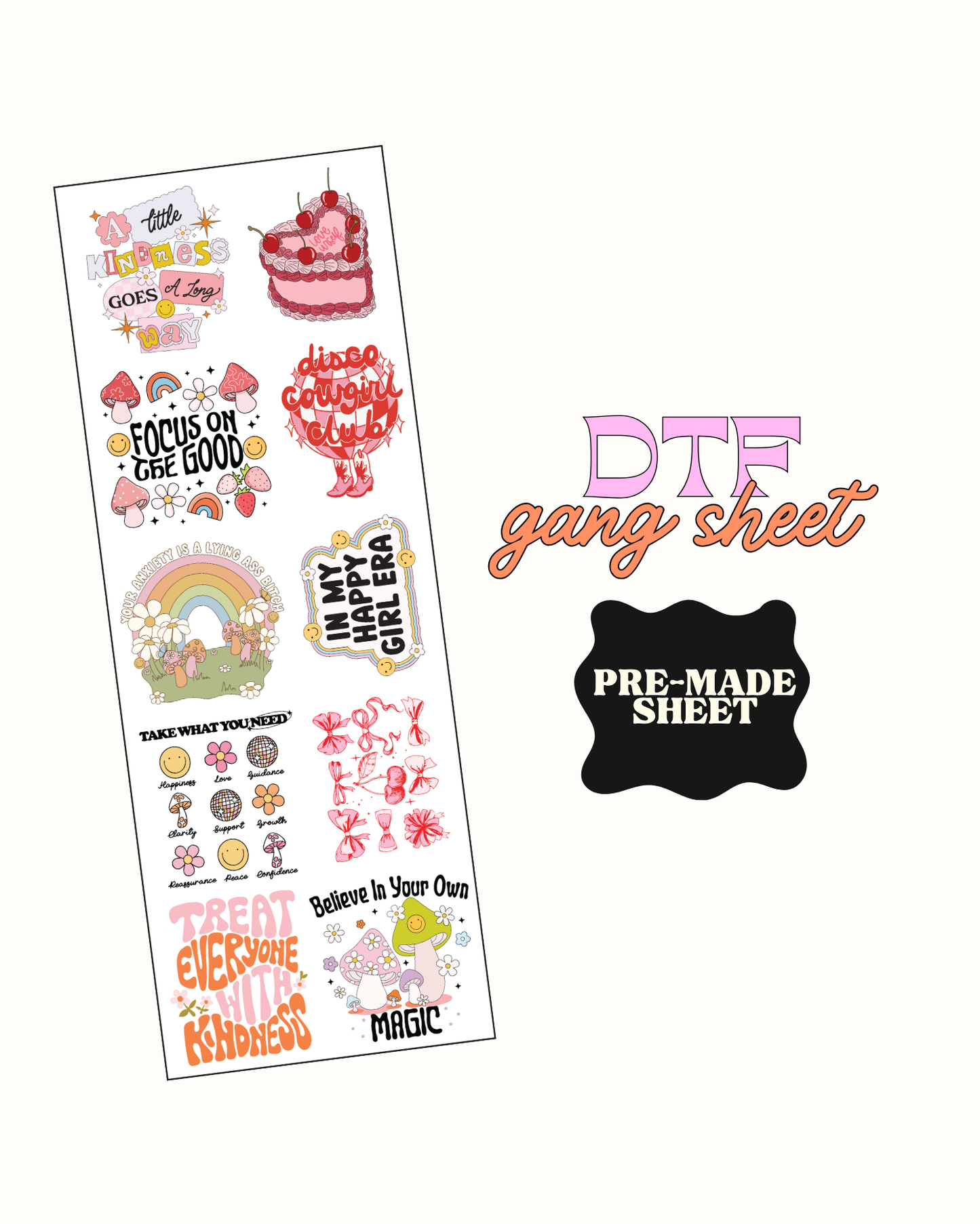 Love Yourself - Pre Made DTF Gang sheet