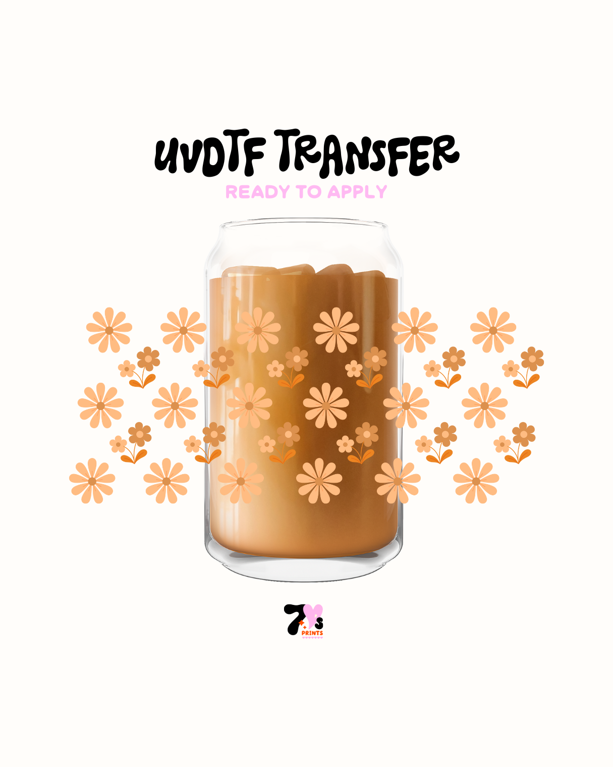 Brown Flowers - UVDTF Wrap
