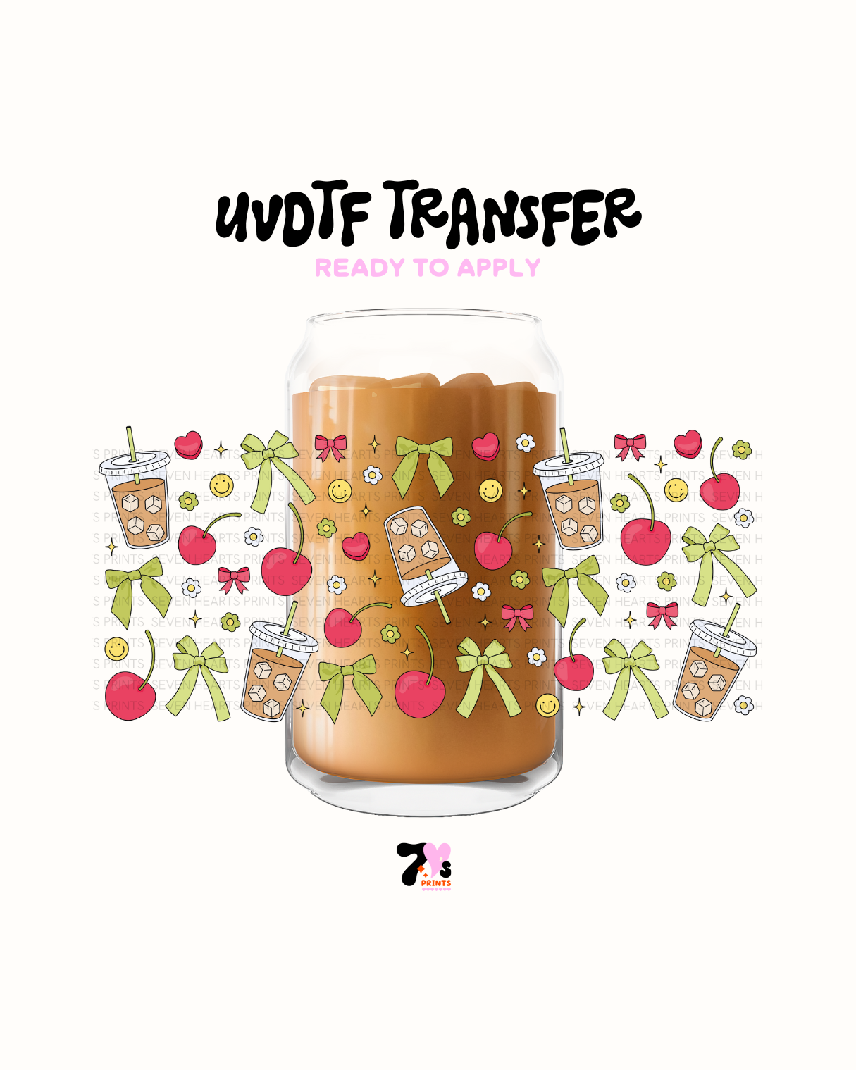 Iced coffee and cherries - UVDTF Wrap