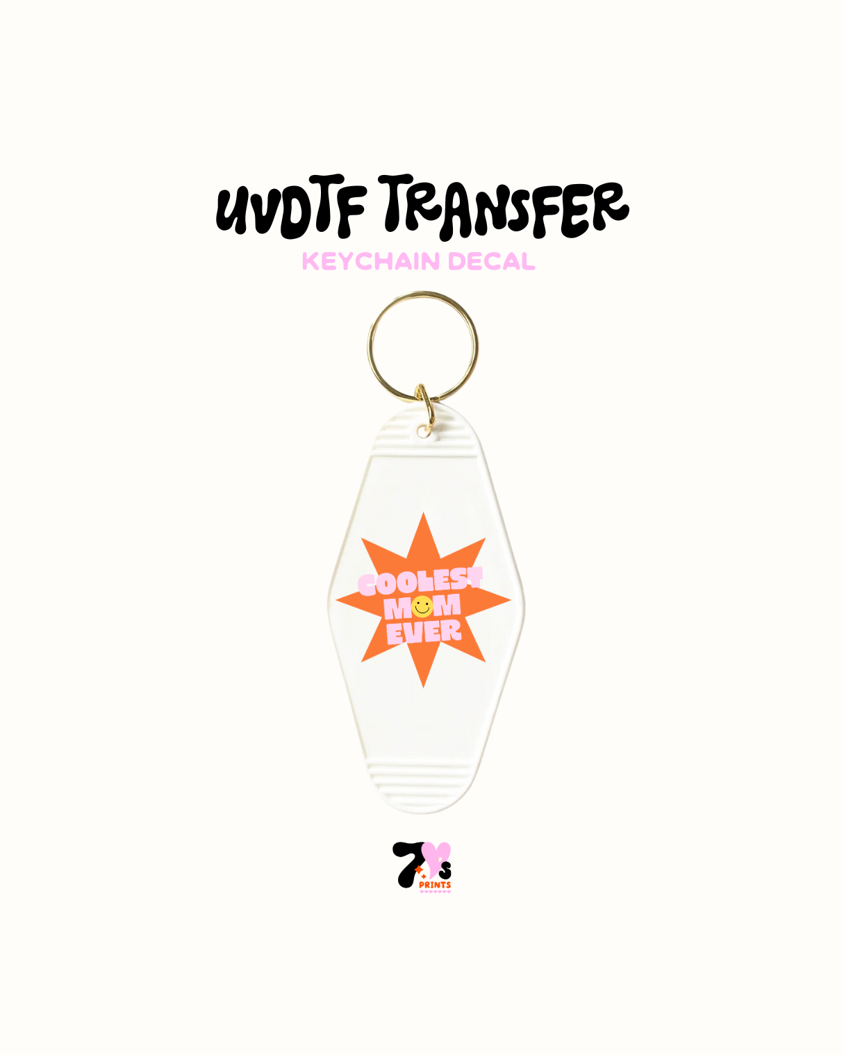 1989 - Juego de 5 calcomanías para llaveros