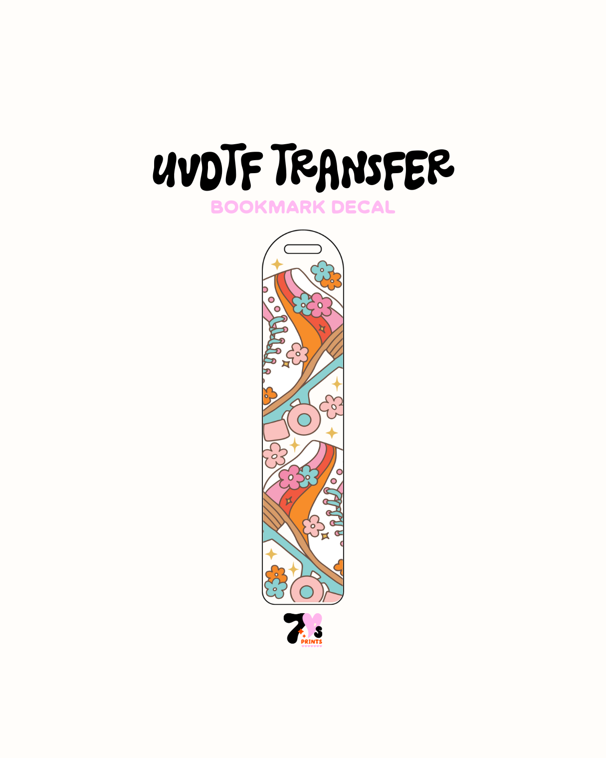 Roller skates - UVDTF Bookmark Decal