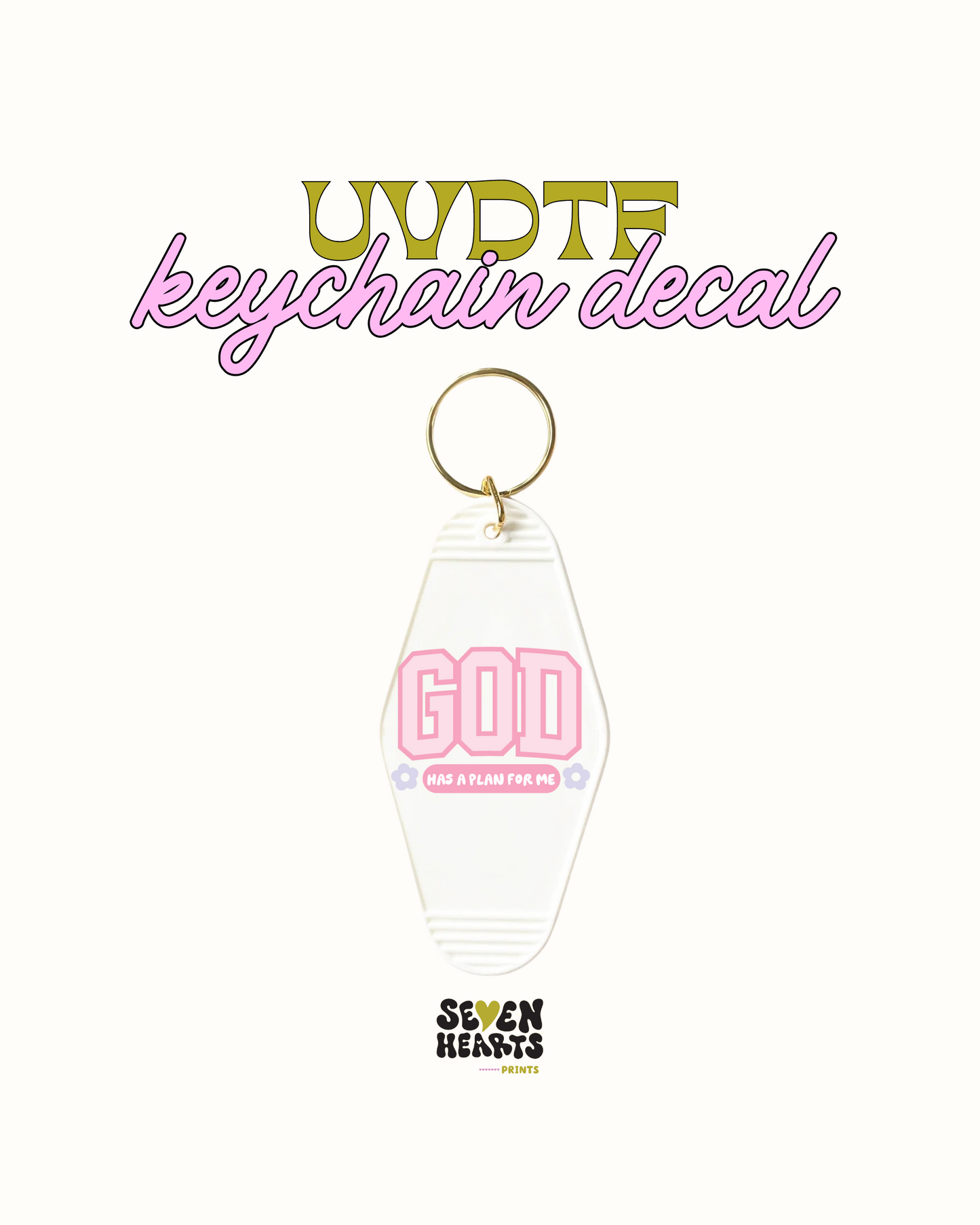 God has a plans for me - UVDTF Keychain