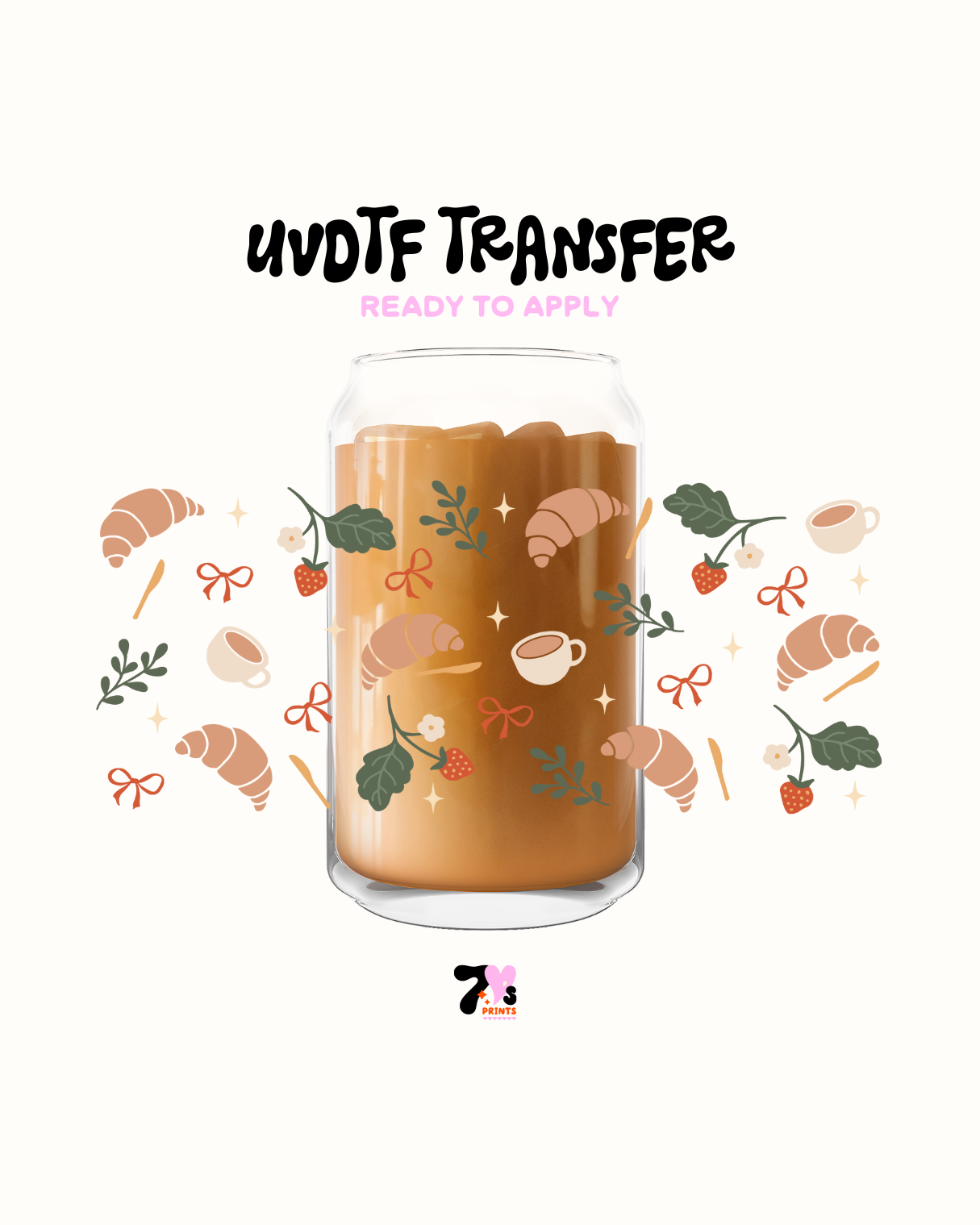 Croissants and bows - UVDTF Wrap