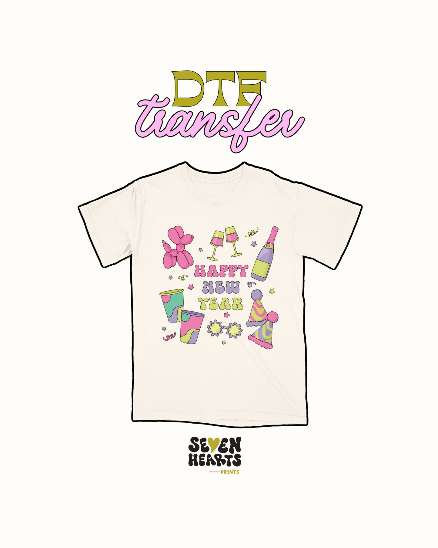 Happy new year - DTF Transfer