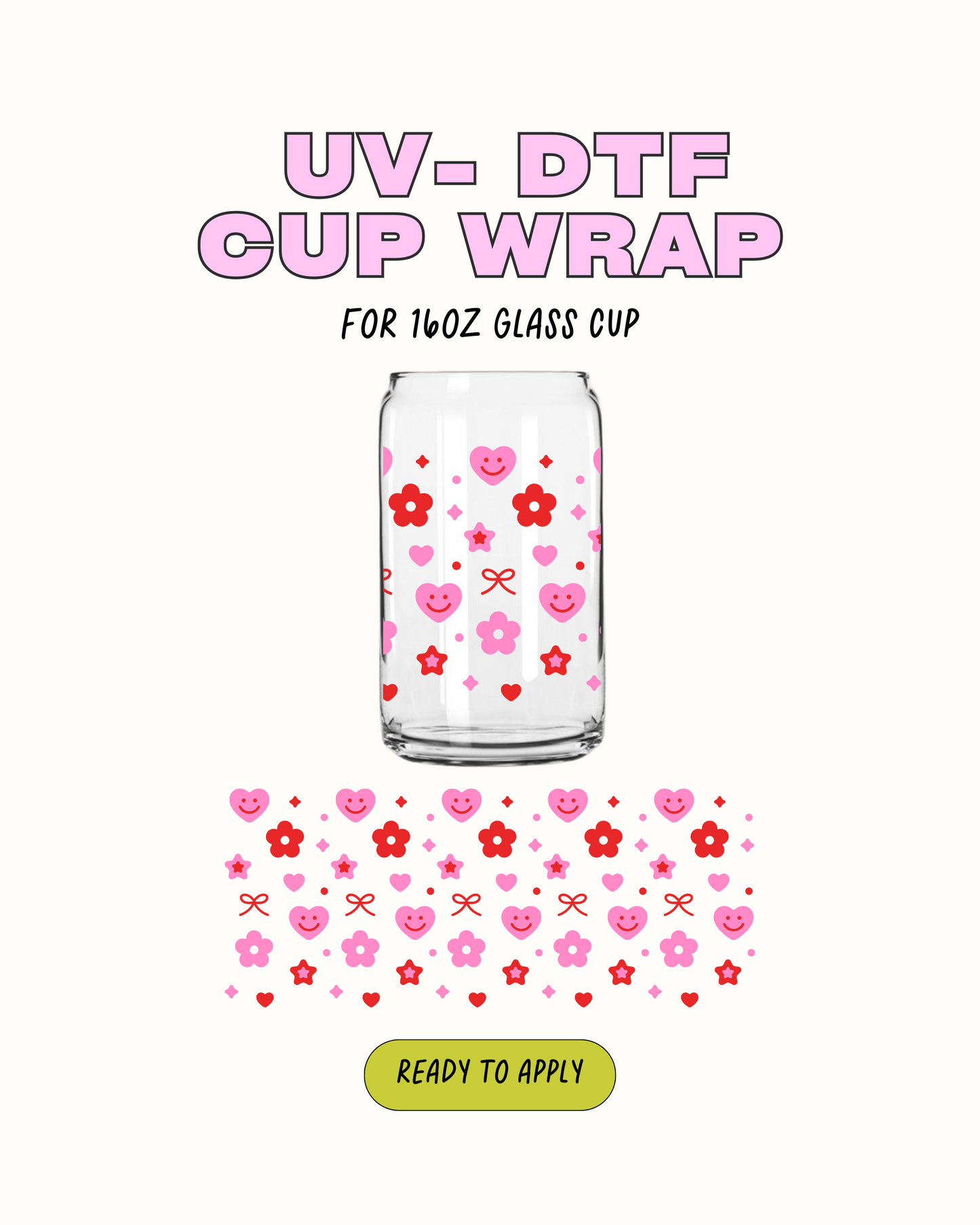 Bows and hearts - UVDTF